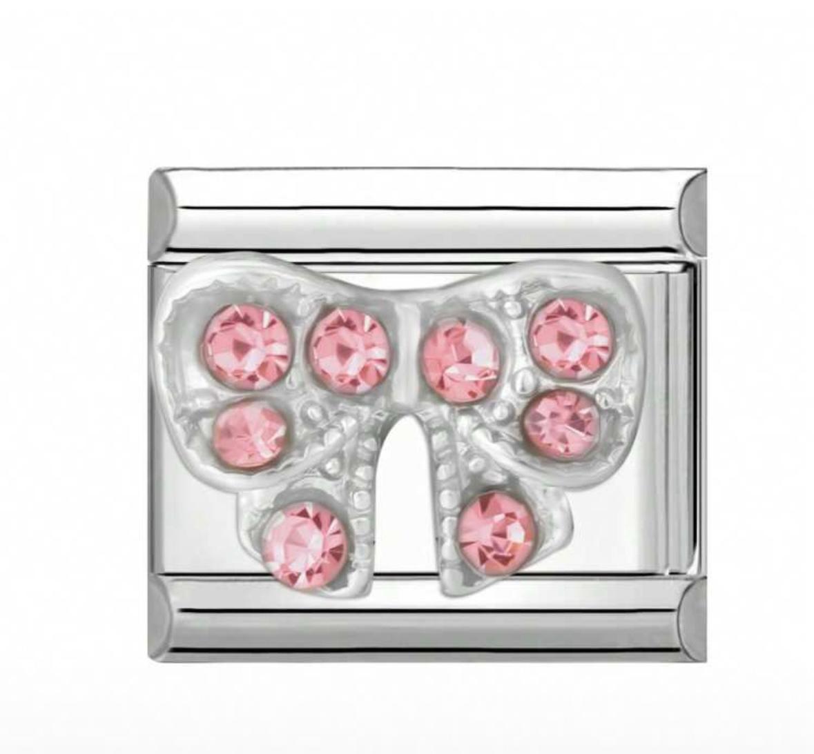 Pink Crystal Bow Link