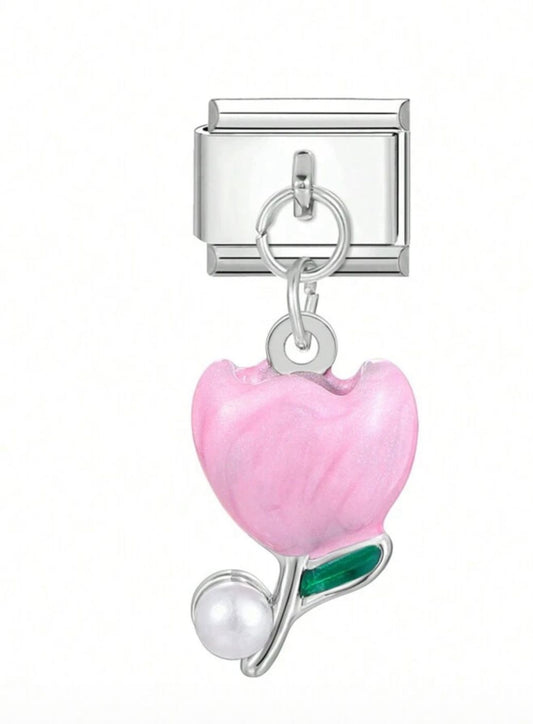 Pink Tulip Dangle