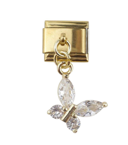 Crystal Butterfly Charm