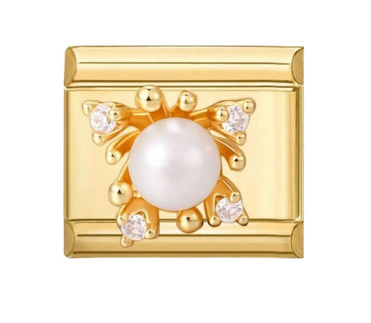 Pearl Sunburst Charm