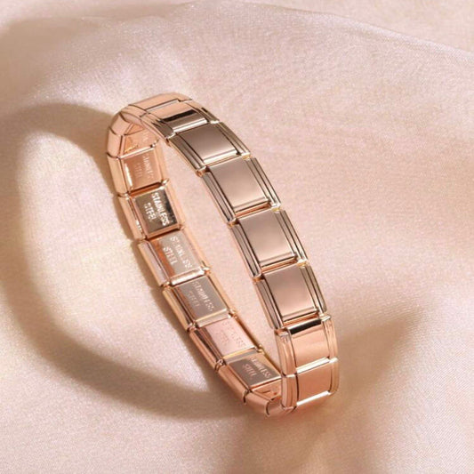 Classic Rose Italian Charm Bracelet